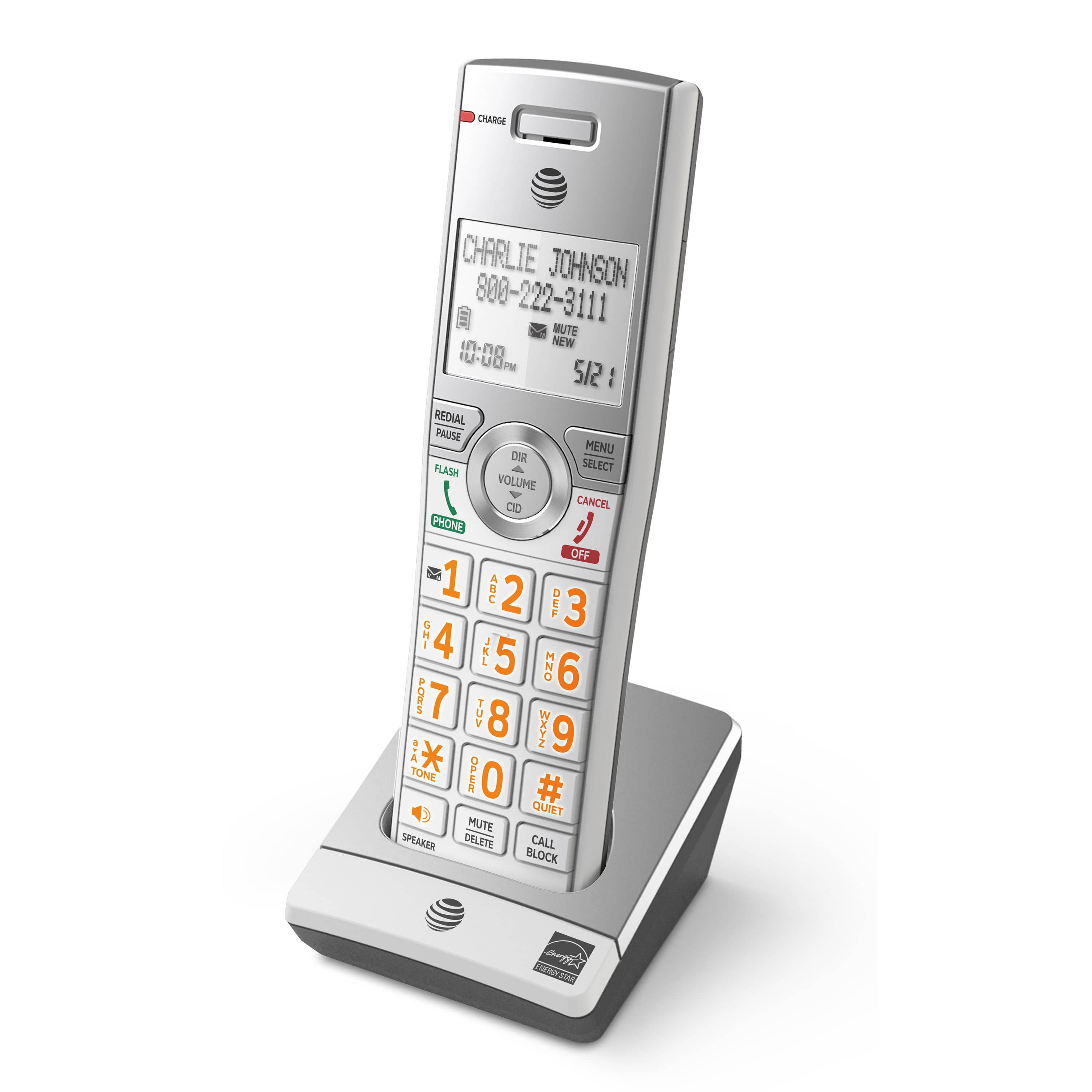 6 handset phone system with smart call blocker - view 18